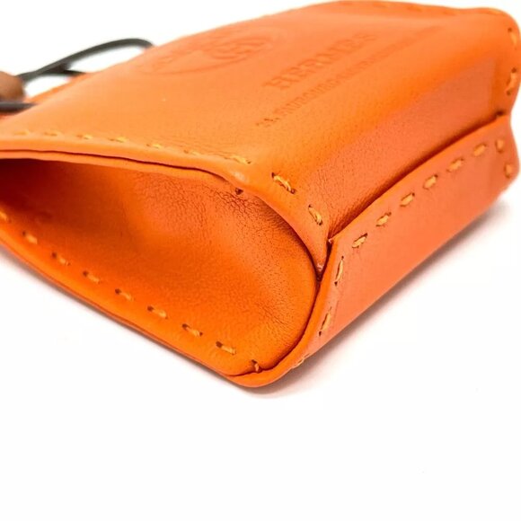 UNUSED HERMES Shopper charm Sac Orange strap charm Anyo Miro / Swift Orange - Picture 4 of 11